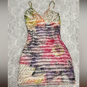 Y2K Vibrant Multicolor Women's Mini Dress